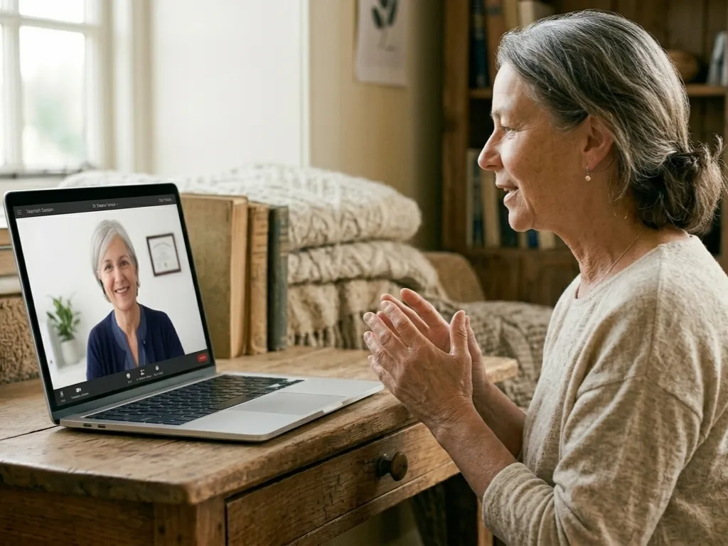 Elder woman in a therapy session