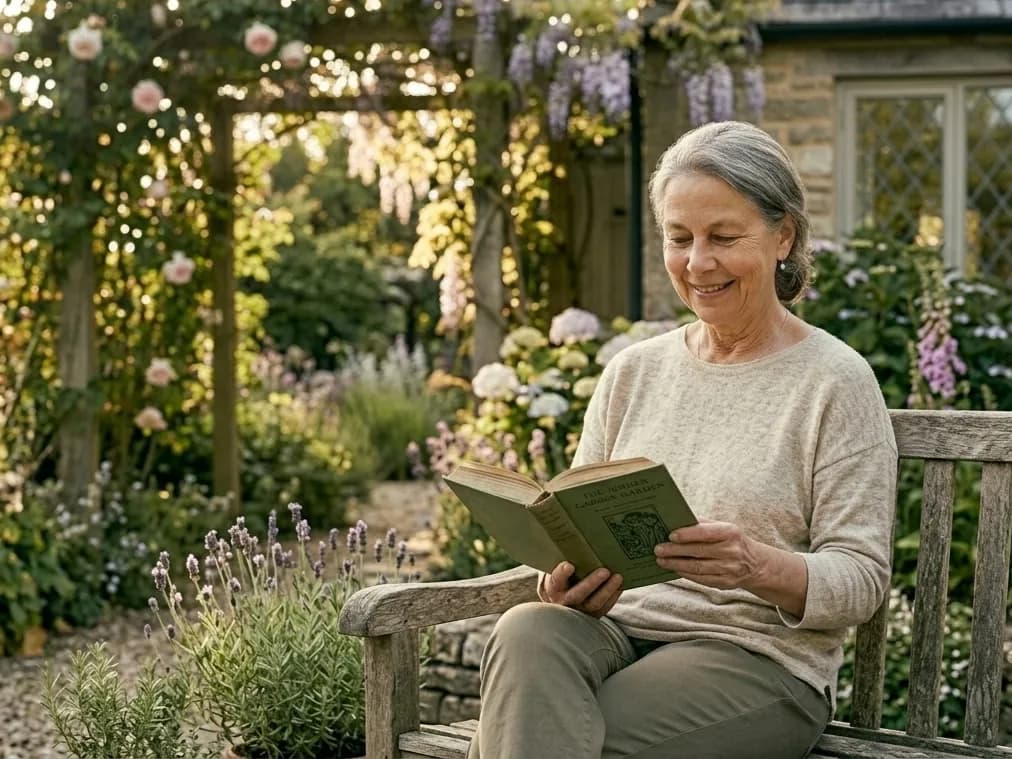 Elder woman reading