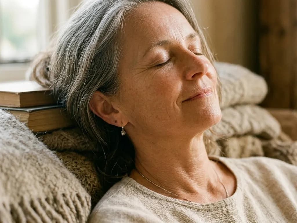 Elder woman relaxing
